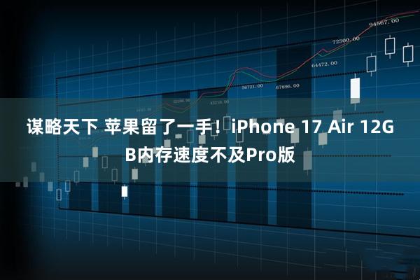 谋略天下 苹果留了一手！iPhone 17 Air 12GB内存速度不及Pro版